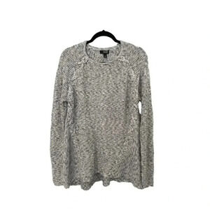 a.n.a Ribbed knit Pullover Crewneck Sweater Women’s‎ Black Size Large